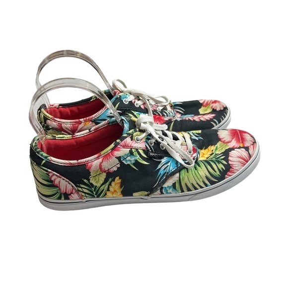 Vans Authentic Hawaiian Floral Skate Shoe Black Womens‎ Sz 10 - Picture 7 of 13